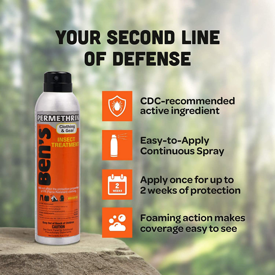 Ben’s® Clothing & Gear Insect Repellent 6 oz.  Continuous Spray